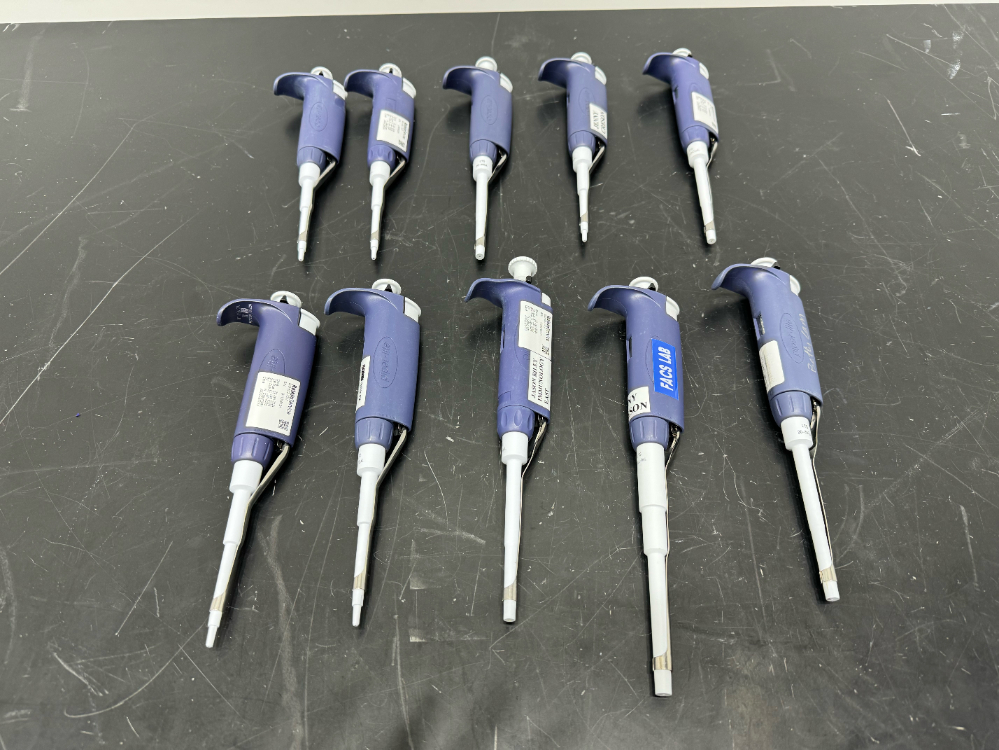 Image of Rainin Pipet-Lite Single Channel Pipettes - Quantity 10